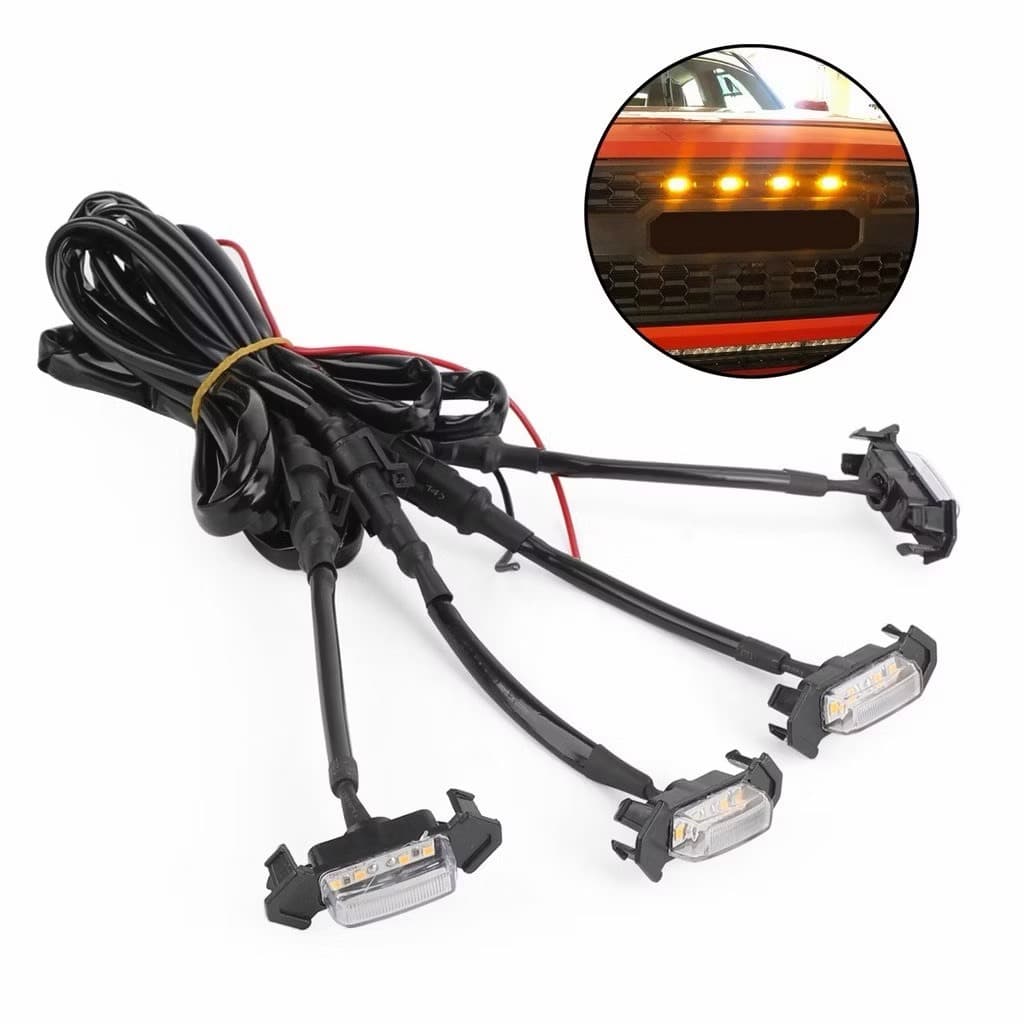 4PCS ไฟส่องกระจังหน้า Daytime สำหรับรถ Ford F150 Raptor 12V รถกระบะ และรถออฟโรด รูปที่ 9