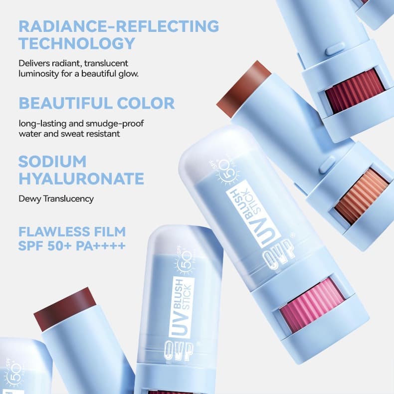 UV Blush Stick SPF50+ PA++++ บลัชกันแดด แก้มฉ่ำโกลว์ ติดทน 12 ชม. 5 สี 4g รูปที่ 5