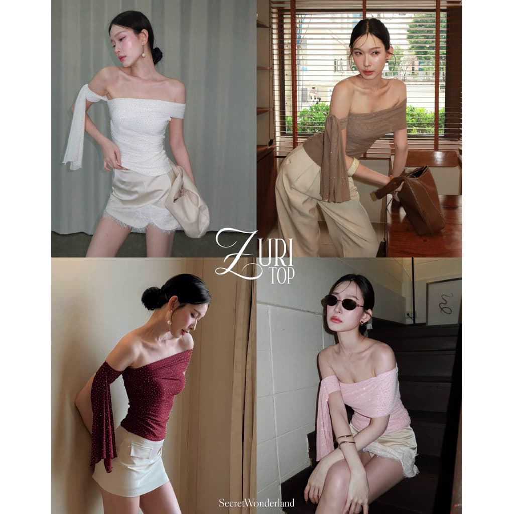 Zuri top เสื้อปาดไหล่ รูปที่ 1