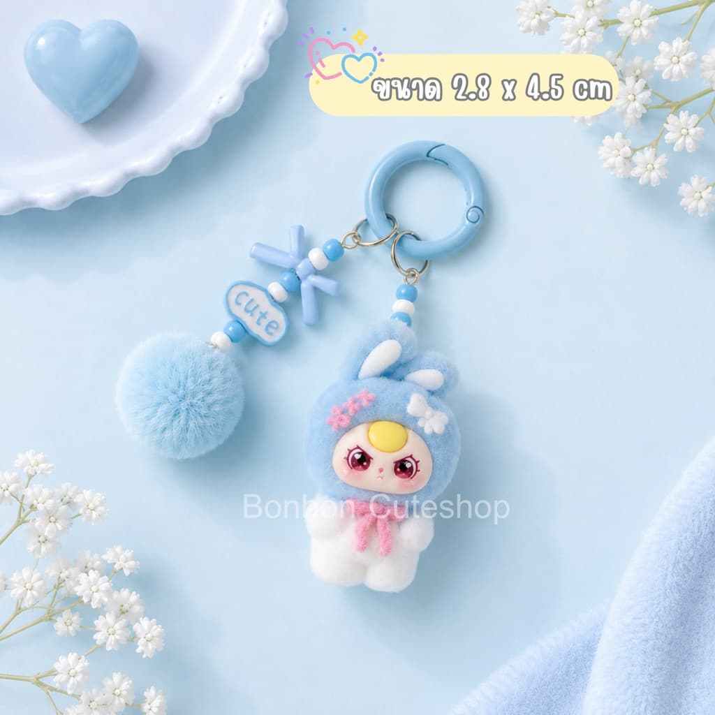 ตุ๊กตากระต่ายสีทูโทนห้อยมือถือ ที่ห้อยมือถือ สายคล้องโทรศัพท์ by bonbon cuteshop รูปที่ 3