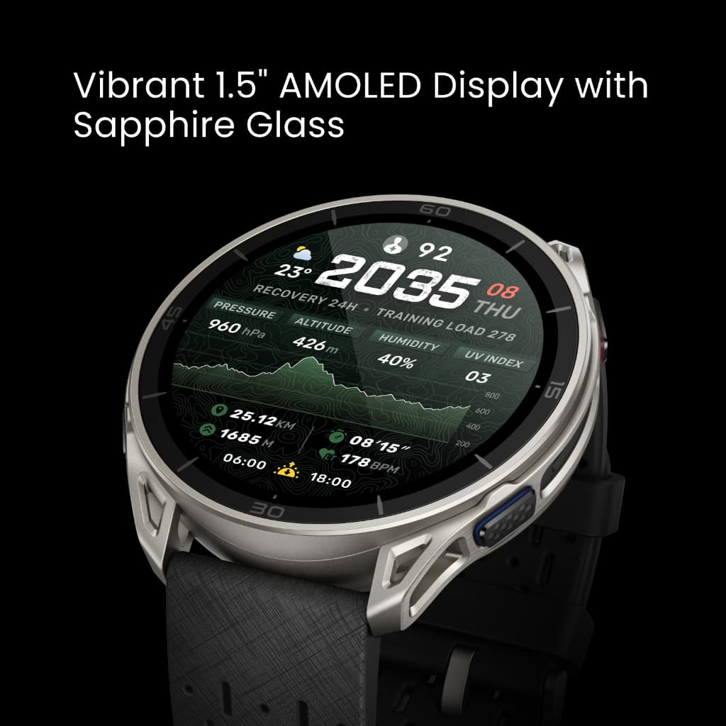 Amazfit Cheetah 2 Ultra 47mm นาฬิกาวิ่ง GPS จอ AMOLED Sapphire ไทเทเนียม แบต 30 วัน แผนที่ออฟไลน์ 64GB รูปที่ 4