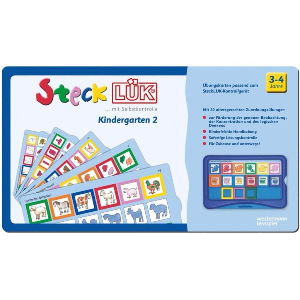 SteckLÜK Cards Kindergarten เฉพาะแบบฝึกหัด เล่นคู่กับ controller ของเล่นพัฒนาสมอง สำหรับน้องอายุ 3 ขวบขึ้นไป รูปที่ 1
