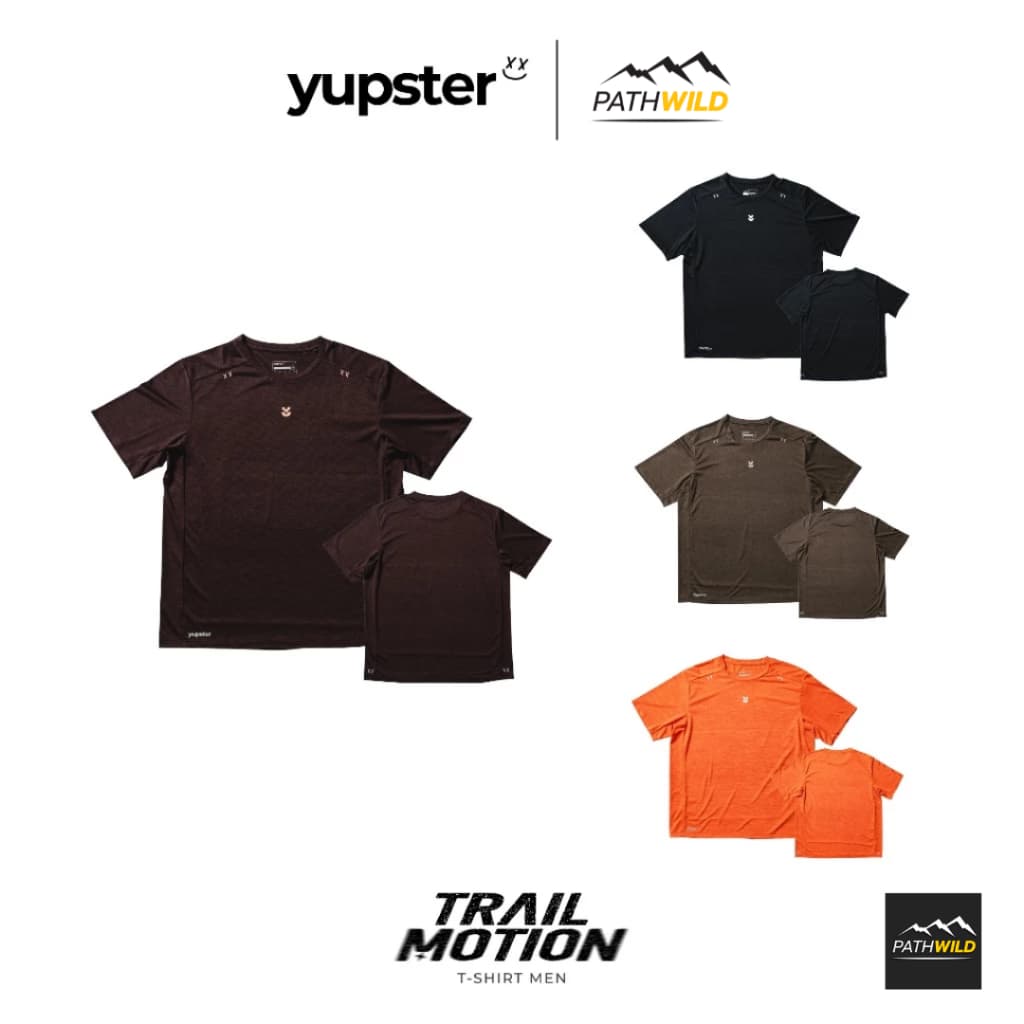 YUPSTER Running T-shirt Trail Motion Collection - เสื้อวิ่งผู้ชาย ผ้าเบา แห้งไว ระบายอากาศได้ดี รูปที่ 3