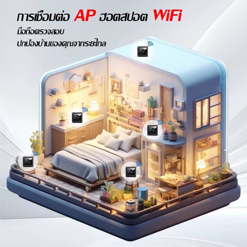4K HDกล้องวงจรปิดจิ๋ว WIFIเล็กง่ายต่อการวาง โหมดกลางคืนอินฟราเรด สําหรับบ้าน กล้องวงจรปิดขนาดเล็ก ซ่กล้องจิ๋วไร้สาย รูปที่ 6