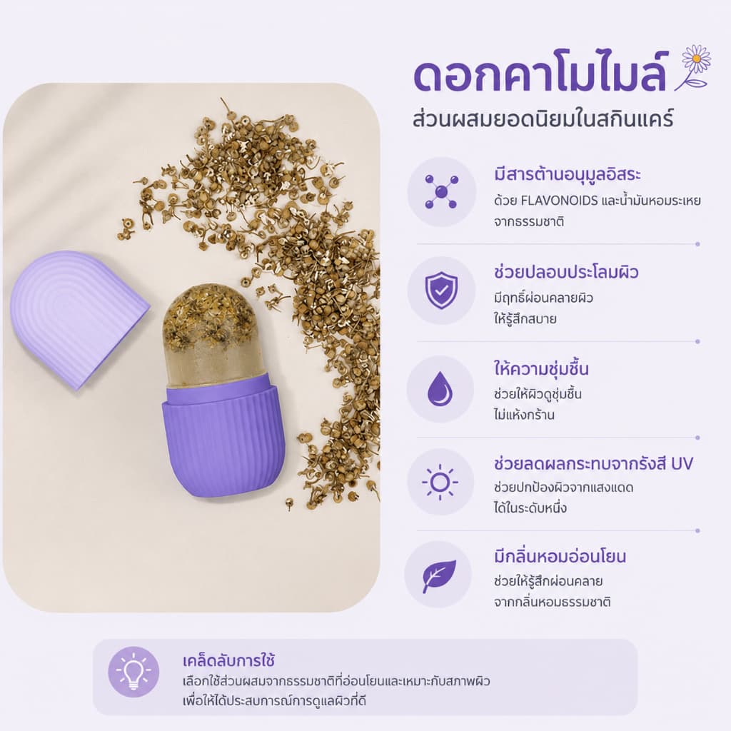 ซิริโคนนวดหน้า ICE FACIAL CUBE อุปกรณ์นวดหน้า ซิลิโคนทำน้ำแข็ง ช่วยฟรีชผิวให้ปัง รูขุมขนชิดมาก รูปที่ 5