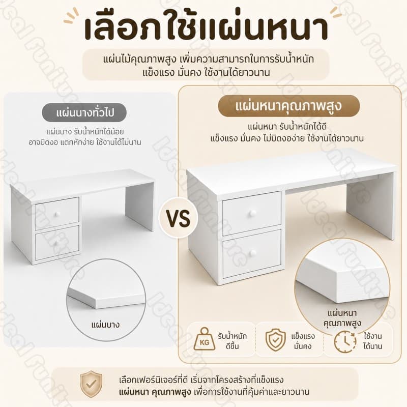 I&D โต๊ะกาแฟสไตล์ญี่ปุ่น โต๊ะญี่ปุ่นนั่งพื้น 100/80/60CM สไตล์โมเดิร์น ไม้แข็งแรง ใช้งานได้หลากหลาย โต๊ะคอมพิวเตอร์ รูปที่ 3