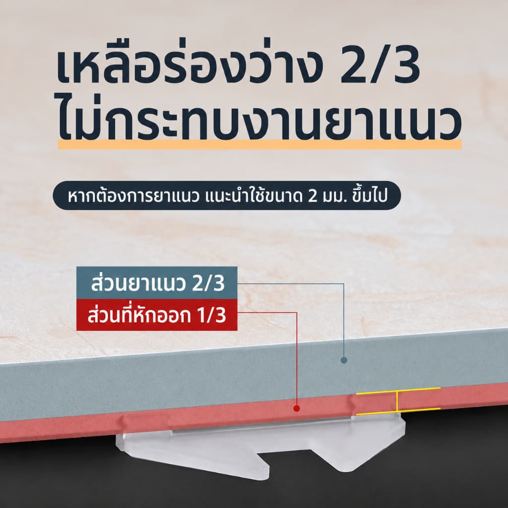 ชุดปรับระดับกระเบื้อง พร้อมคีม 300 Clips + 100 Wedges ระบบ Tile Leveling System สำหรับปูกระเบื้อง ติดตั้งง่าย รูปที่ 5