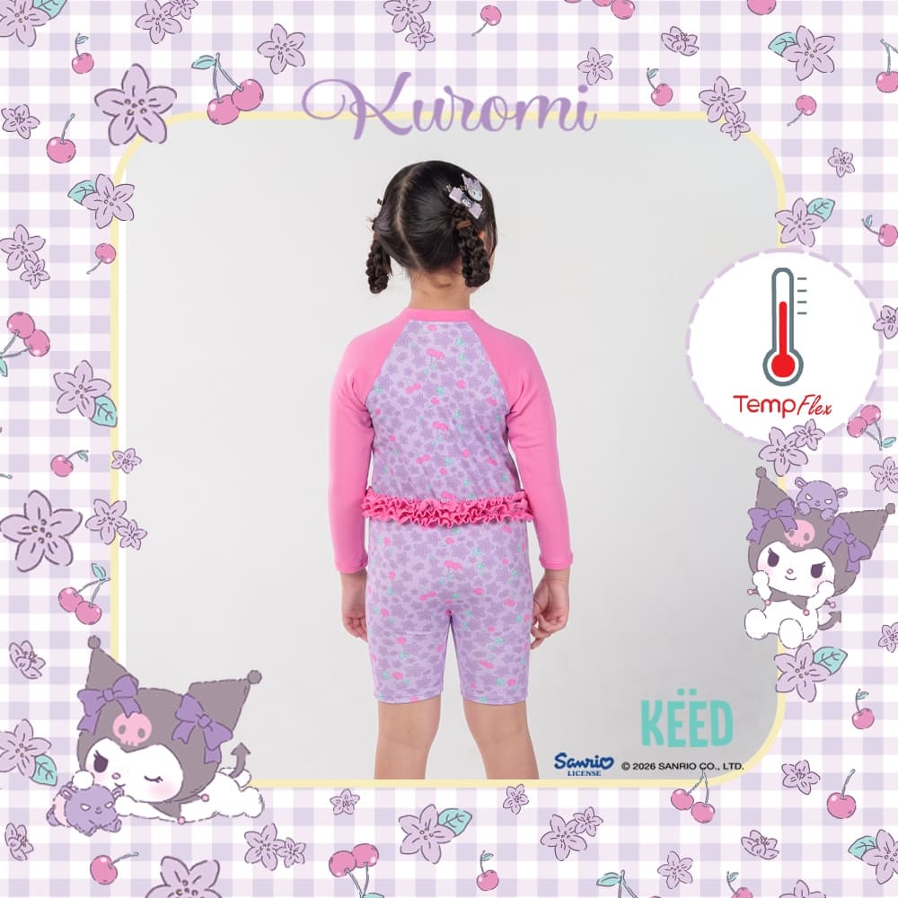 NEW X Kuromi Collection 2026 ชุดว่ายน้ำเด็กผู้หญิง ควบคุมอุณหภูมิ บอดี้สูท รูปที่ 4