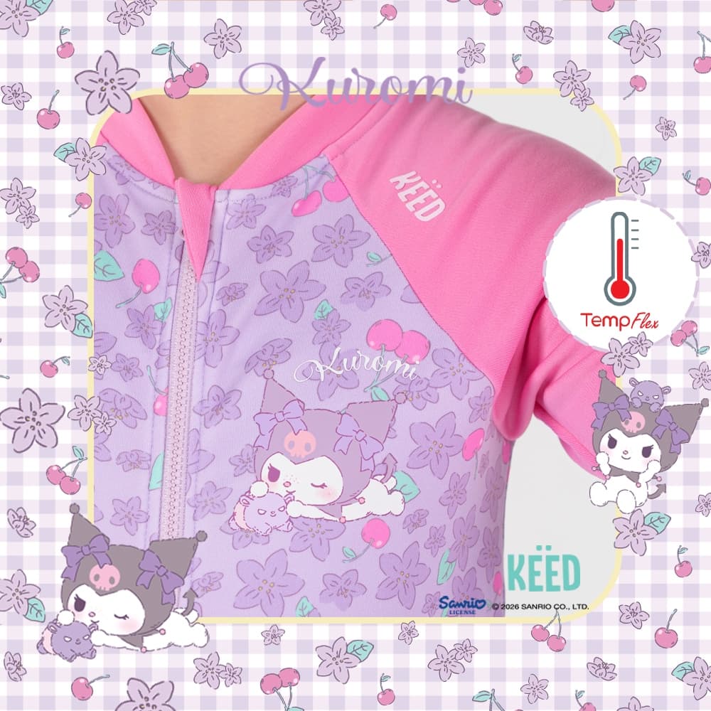 NEW X Kuromi Collection 2026 ชุดว่ายน้ำเด็กผู้หญิง ควบคุมอุณหภูมิ บอดี้สูท รูปที่ 3