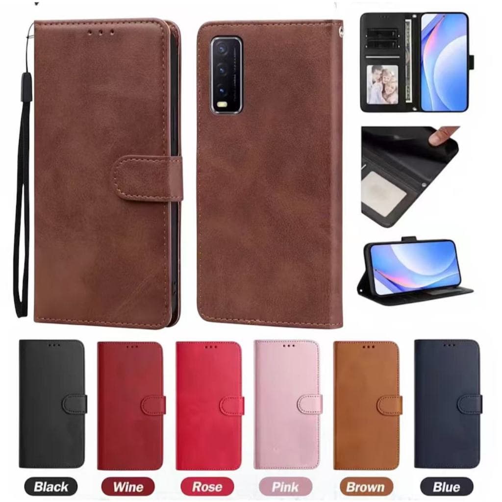 เคสฝาพับหนัง ล็อคได้ สำหรับ Vivo Y11 Y12 Y15 Y17 Y12A Y12S Y3S Y20 Y20S Y20I Y02 Y02A Y02Tเคสกันกระแทกฝาพับ พร้อมช่องใส่ รูปที่ 1
