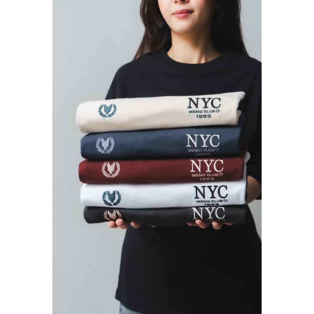 MeMo™ | NEW | Dual Crest งานปักนูน + twill ผ้า Supersoft แขนสั้น ทรง Unisex รูปที่ 3