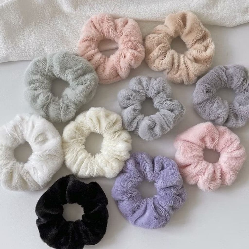 ยางรัดผม ยางโดนัท ยางมัดผมเส้นใหญ่ มีหลายสีให้เลือก จากไทย รูปที่ 1