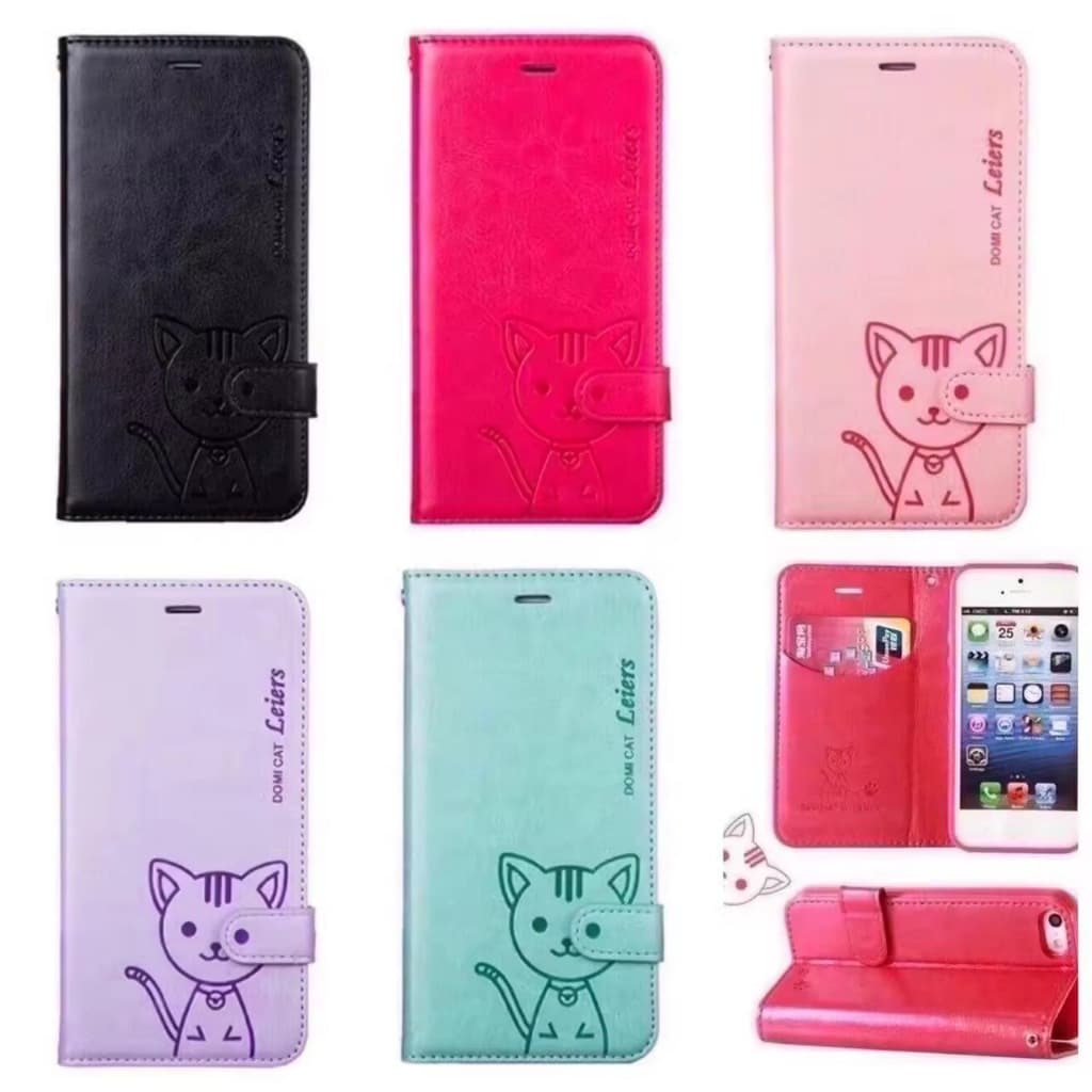เคสฝาพับ ล็อค ตั้งได้ สำหรับ VIVO Y02 Y02A Y02T Y02S Y16 Y22 Y35 Y21 Y33S Y33T T1X Y15S Y01 ช่องใส่บัตร แถมสาย Domicat รูปที่ 2