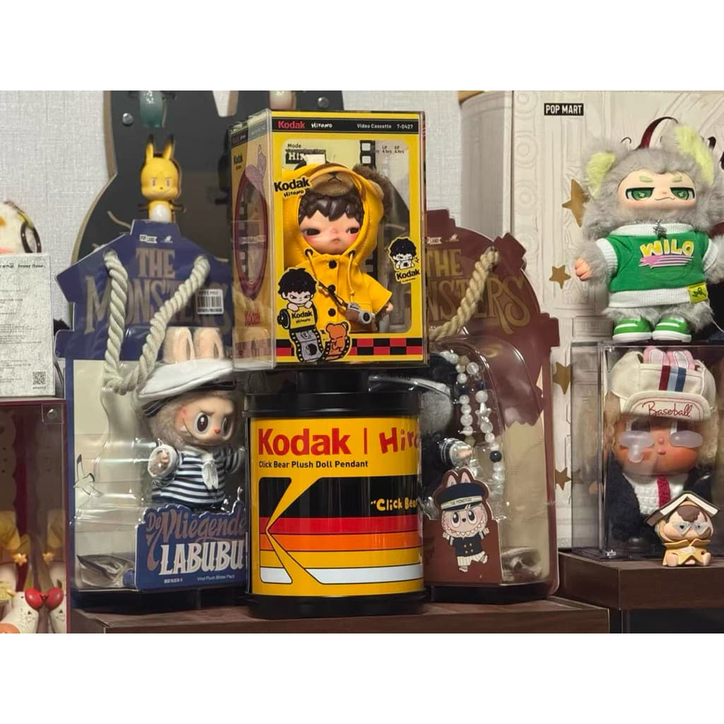ตู้โชว์โมเดล Hirono × Kodak Click Bear กล่องใส่โมเดล Art toy กล่องอะคิลิคสกรีนฉาก รูปที่ 5