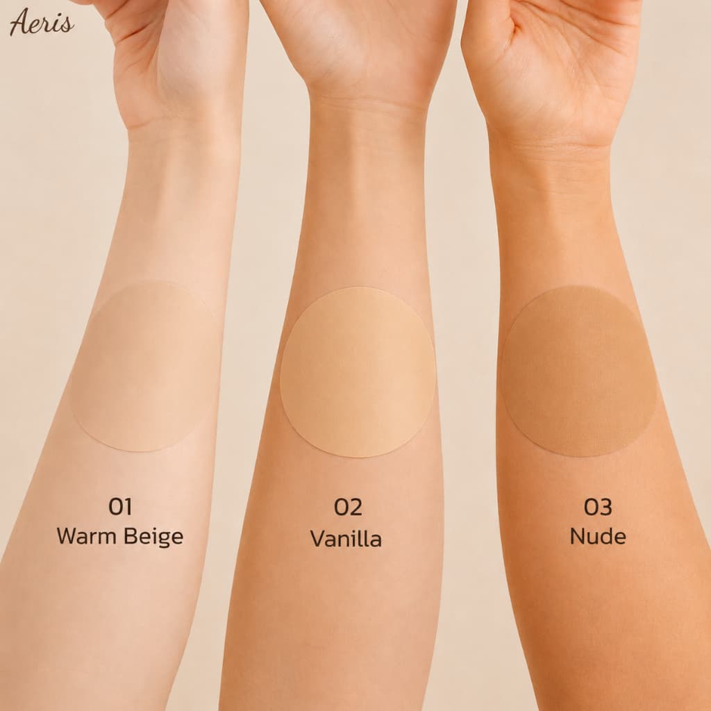 Aeris ซิลิโคนแปะจุก ไม่หลุดง่าย ปิดจุกกันน้ำกันเหงื่อ ปิดสีจุกมิด รุ่นกาว อ่อนโยน ขนาด 8cm เรียบเนียน ติดทน 24 ชม รูปที่ 3