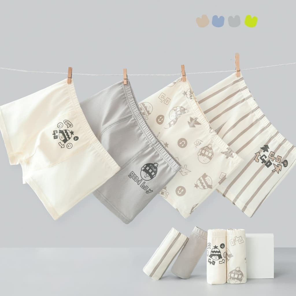 BOXER กางเกงในเด็กผู้ชาย แพ็ค 4 ตัว มีไซส์ S-4XL สินค้าส่งจาก กทม. ตัดรอบทุกวัน บ่ายโมงค่ะ รูปที่ 4
