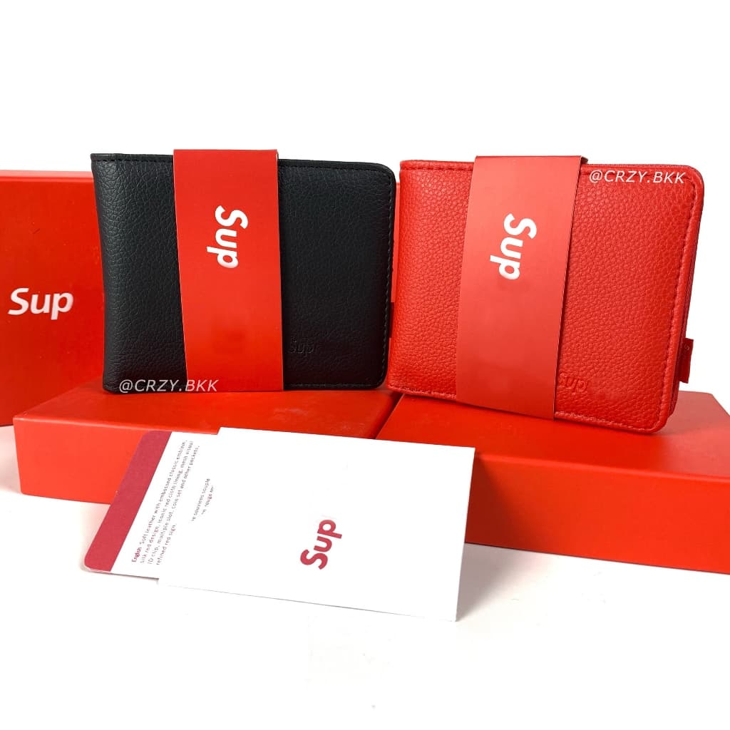 โค้ด 30WOW44 ลด 30% ถูกที่สุด!! Sup A081 ▸ กระเป๋าสตางค์ หนัง PU (พร้อมกล่อง การ์ด) เป๋าตังชาย CRZY.BKK