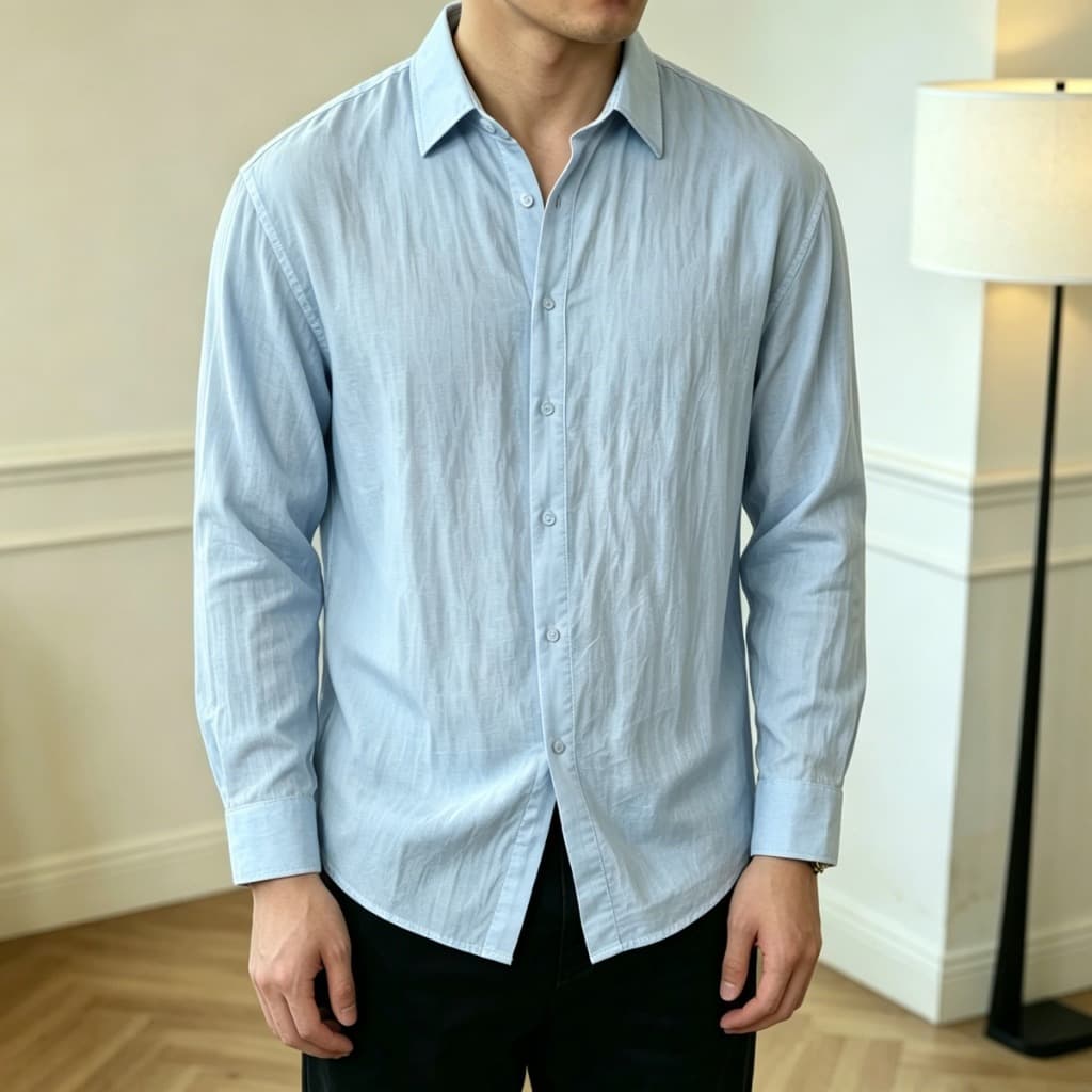 40-100KG เสื้อเชิ้ตผู้ชาย เสื้อเชิ้ตแขนยาว ผ้าลินินนุ่ม ระบายอากาศได้ดี สไตล์คลาสสิค มีหลายสี รูปที่ 8