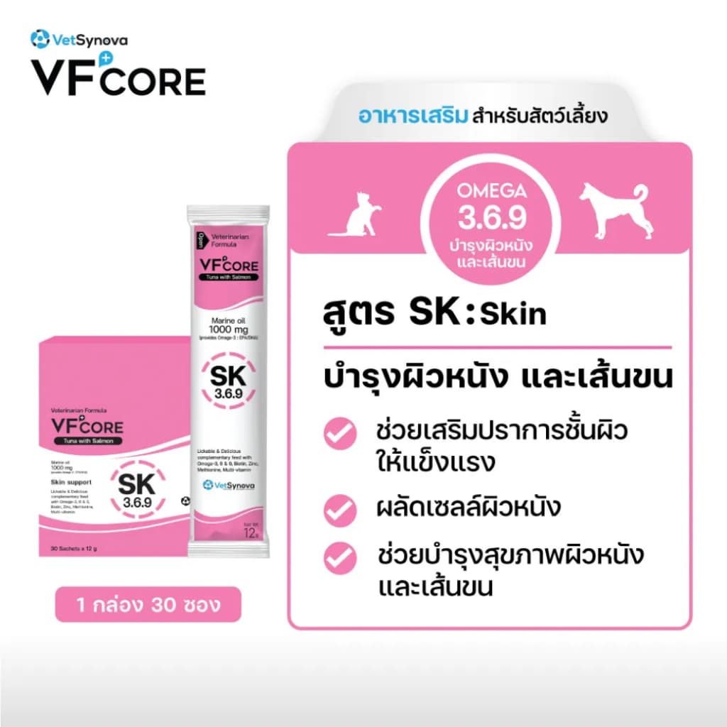 VF+core สูตรใหม่! วีเอฟคอร์ อาหารเสริม ในรูปแบบขนมแมวเลีย รูปที่ 6