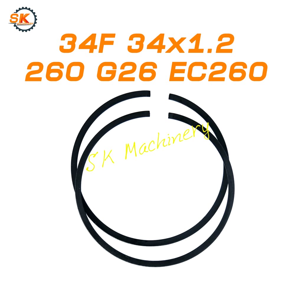 แหวนลูกสูบ TU26 34F 260 328 G3K 411 G4K G45L TL33 TL43 TL52 48F คุณภาพดี ขนาด 33-48มม. สำหรับเครื่องตัดหญ้า เลื่อยยนต์ รูปที่ 5