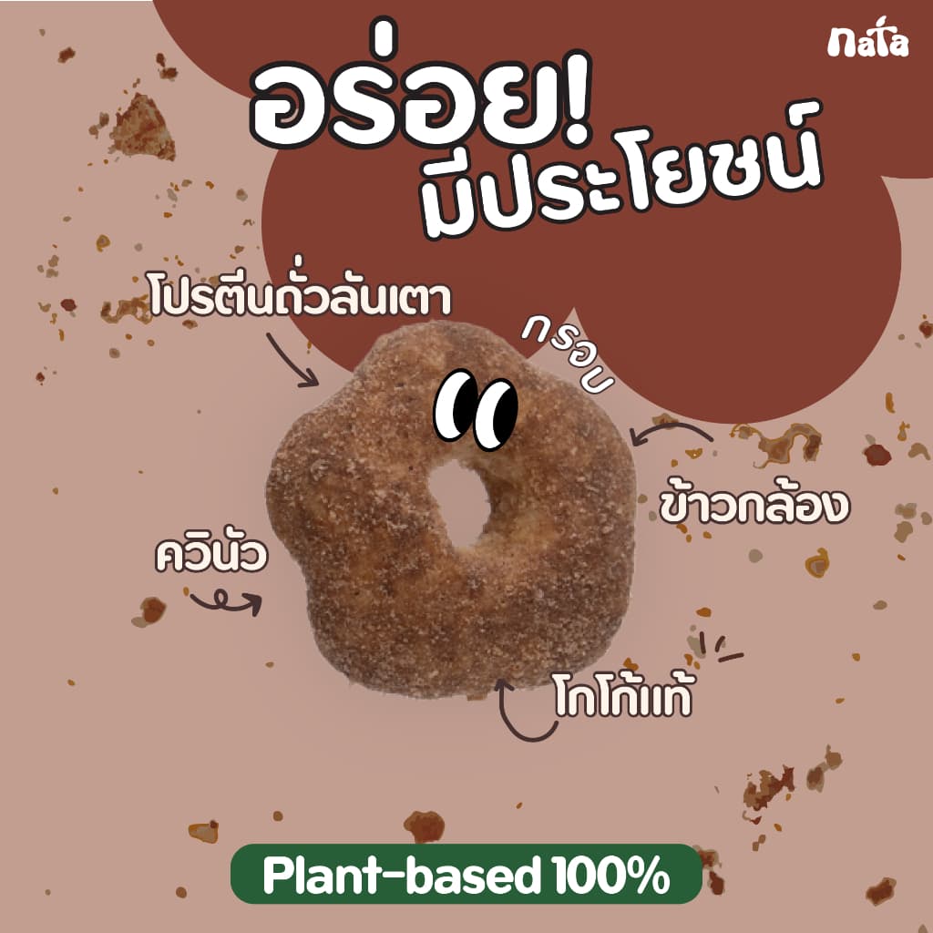 Nata Protein Cereal รส Chocolate นาต้า โปรตีนซีเรียล แพลนท์เบส รสช็อกโกแลต รูปที่ 4
