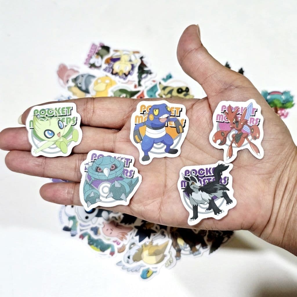สติ๊กเกอร์ Pokemon โปเกมอน Pikachu ปิกาจู ชิ้นเล็กๆ น่ารักๆ รูปที่ 5