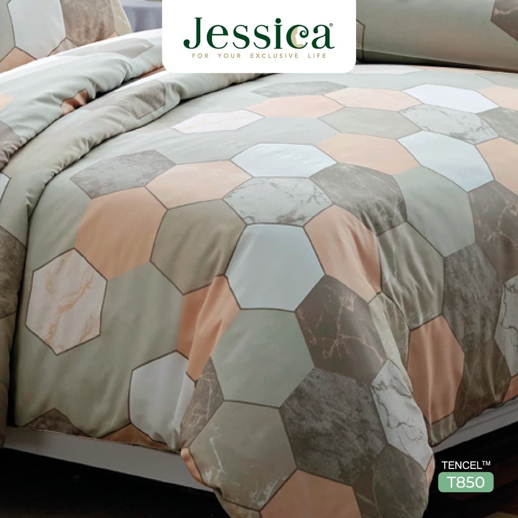 Jessica Tencel T850 ชุดเครื่องนอน ผ้าปูที่นอน ผ้าห่มนวม เจสสิก้า พิมพ์ลวดลายโดดเด่น ให้สัมผัสที่นุ่มลื่นดุจแพรไหม รูปที่ 2