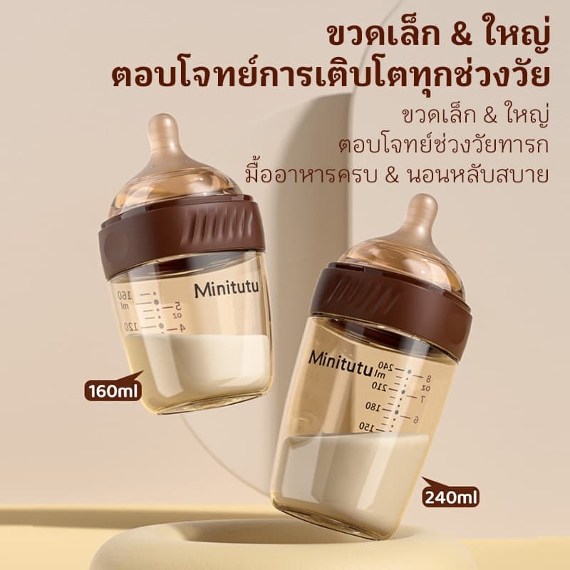 Comboer PPSU ขวดนมเด็กป้องกันท้องอืด วัสดุ ขวดนมเด็กแรกเกิด 160ML/240ML ไม่มีส่วนผสมของ BPA รูปที่ 8
