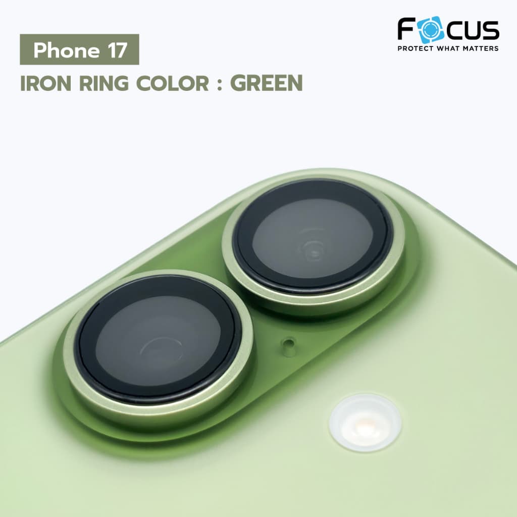 Focus กระจกเลนส์กล้อง ไทเทเนียมผิวด้าน กันรอย for iPhone 17 Pro Max Air 16e 17e รูปที่ 8