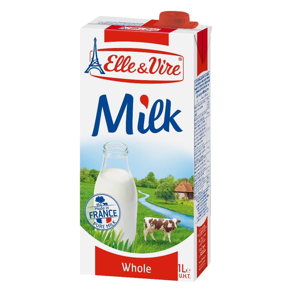 Elvire UHT.Whole Milk 1Litre /เอเล่แอนด์เวียร์ โฮล มิลค์ 1 ลิตร รูปที่ 1