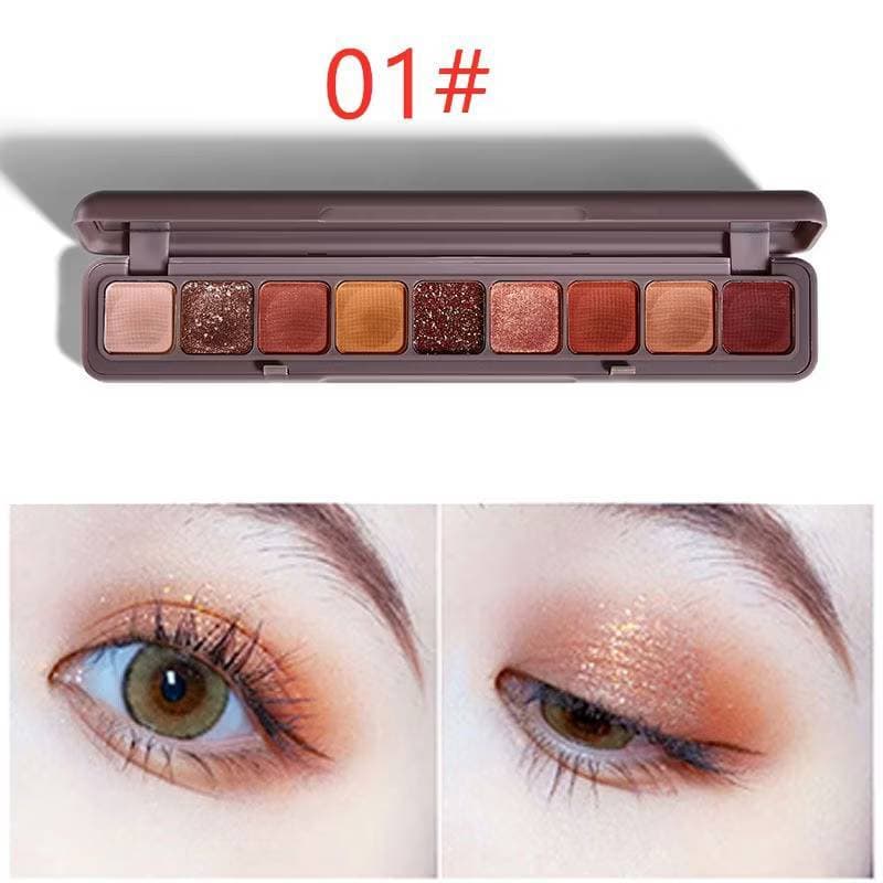 C.18..LAMEILA พาเลทยาว อายแชโดว์ 9 สี เนื้อดินน้ำมัน สีสวย ติดทน กันน้ำ เนื้อกลิต​เตอร์​ รูปที่ 3