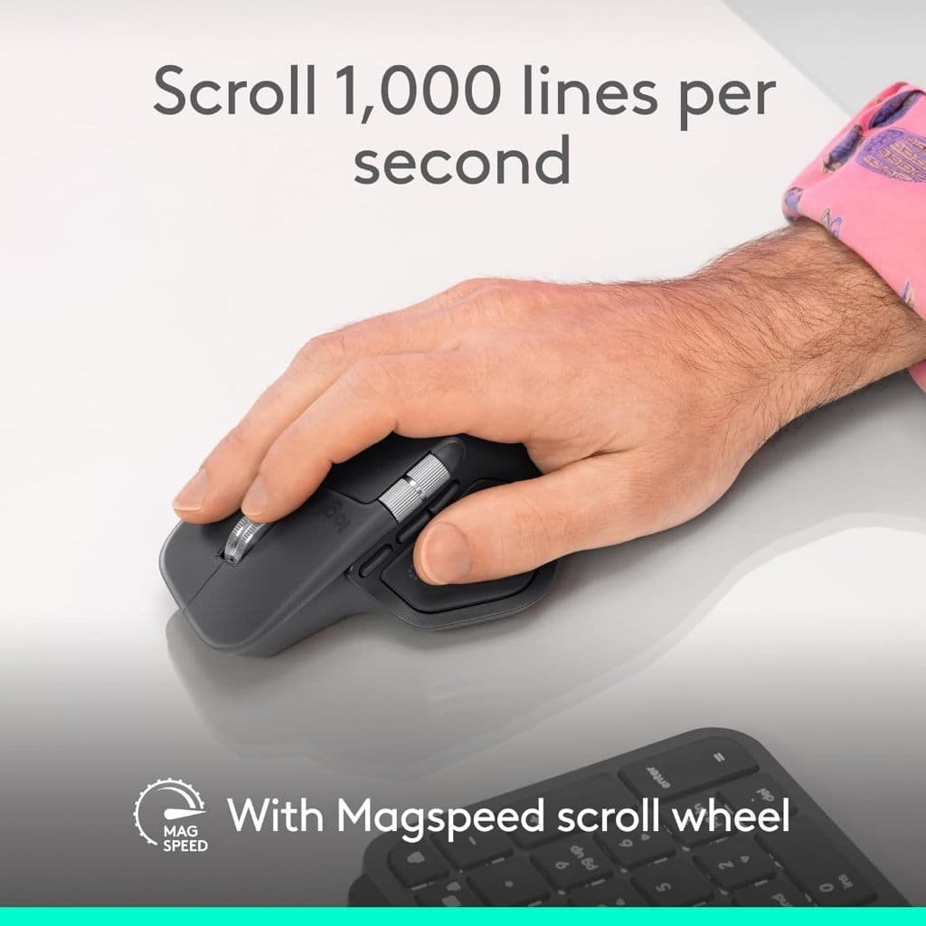 ขายดี เมาส์ไร้สายLogitech MX Master 4 Ergonomic Wireless Mouse รูปที่ 8
