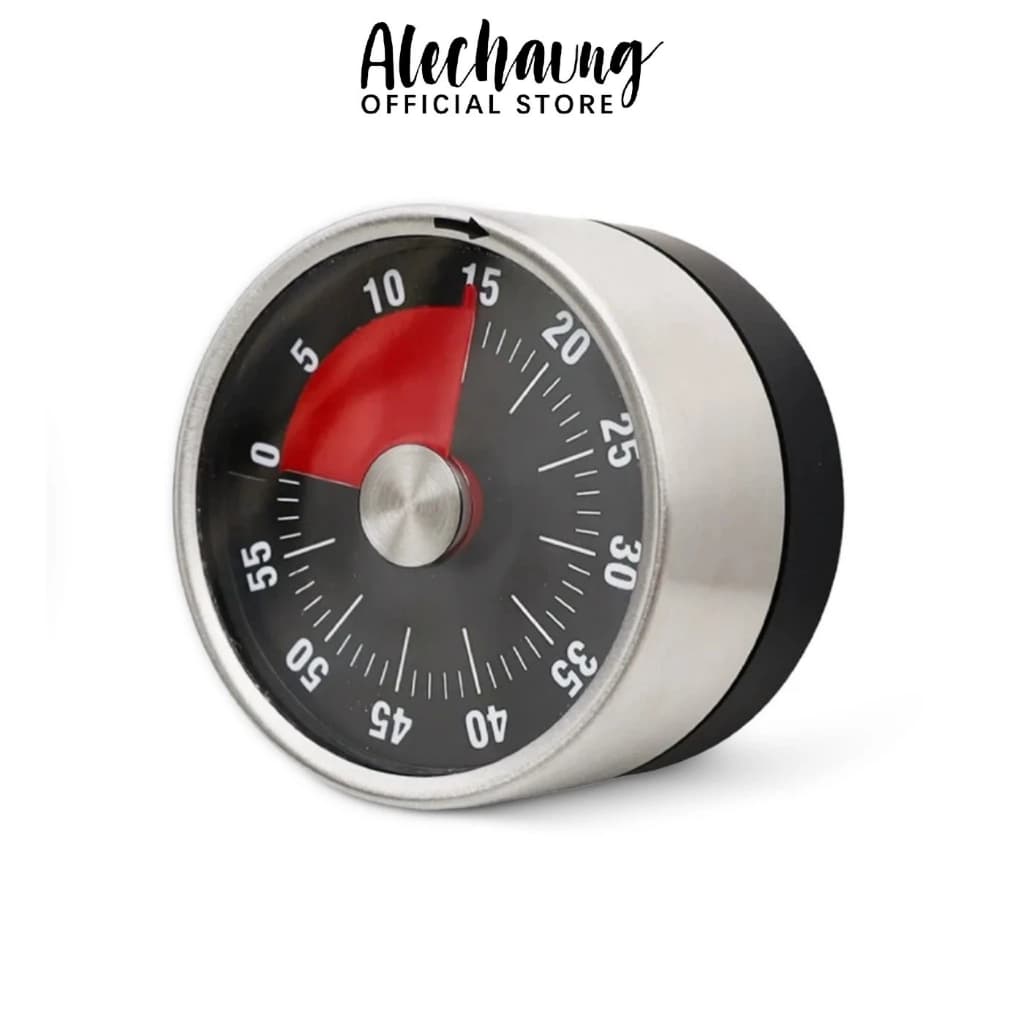 Alechaung นาฬิกาจับเวลาทำอาหาร ตัวจับเวลาในครัว digital kitchen timer ไม่ต้องใช้แบตเตอรี่ หน้าปัดขนาดใหญ่พิเศษ รูปที่ 1