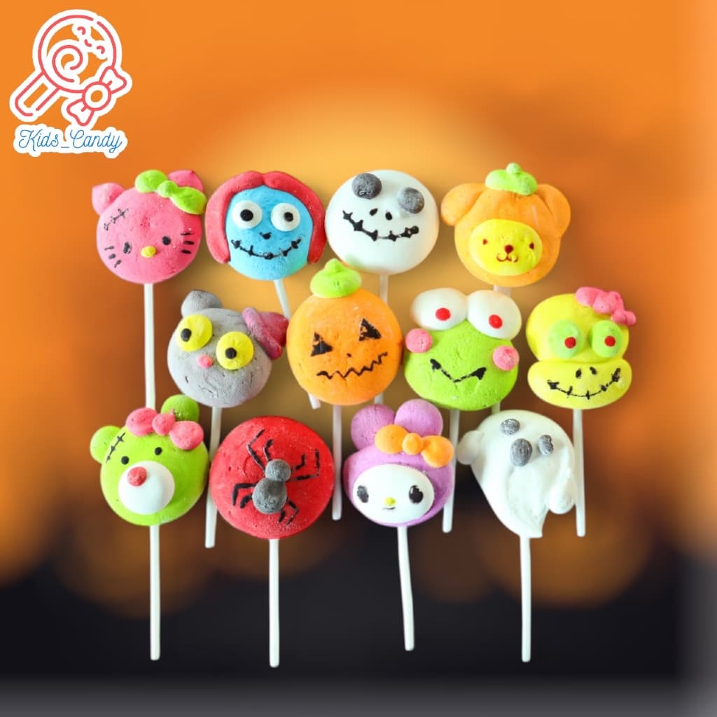 ขนมมาร์ชเมลโลว์เสียบไม้ Halloween คละลาย รูปที่ 3
