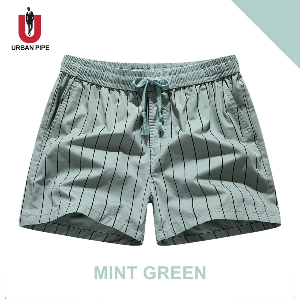 URBAN PIPE ลายกางเกงผู้ชาย 28-34 เหนือเข่า แถบยางยืด ผ้าฝ้าย สันทนาการ Stripe Cotton Shorts 320536 รูปที่ 7