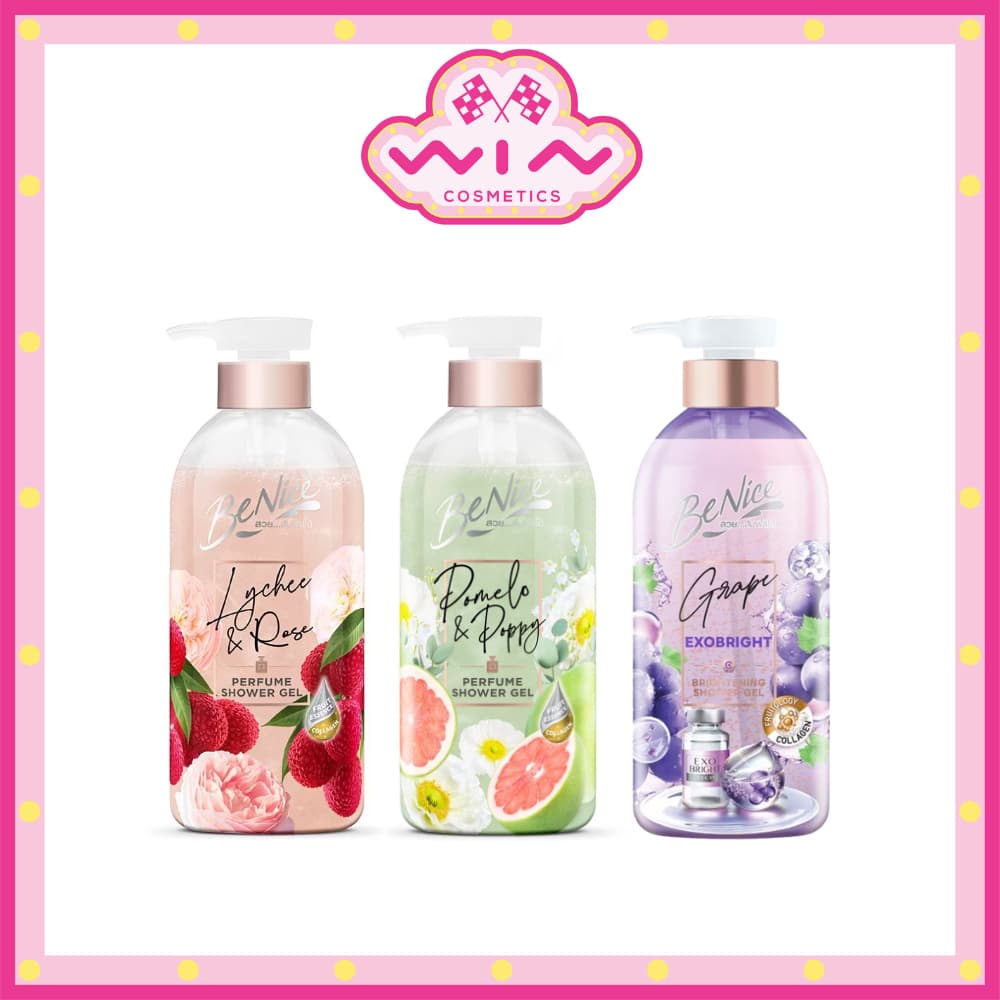 Benice บีไนซ์ เพอร์ฟูม ชาวเวอร์ เจล ครีมอาบน้ำตัวหอม 450 มล. ผิวโกลว์ใส ฟื้นฟูบำรุงผิว รูปที่ 1
