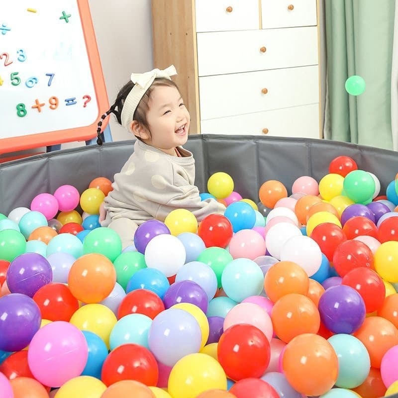 ลูกบอลปลอดสารพิษ ลูกบอลหลากสี 50-100pcs บ้านบอล บ่อบอล บอลสี บอลเด็ก สระบอล ลูกบอลพลาสติก รูปที่ 5