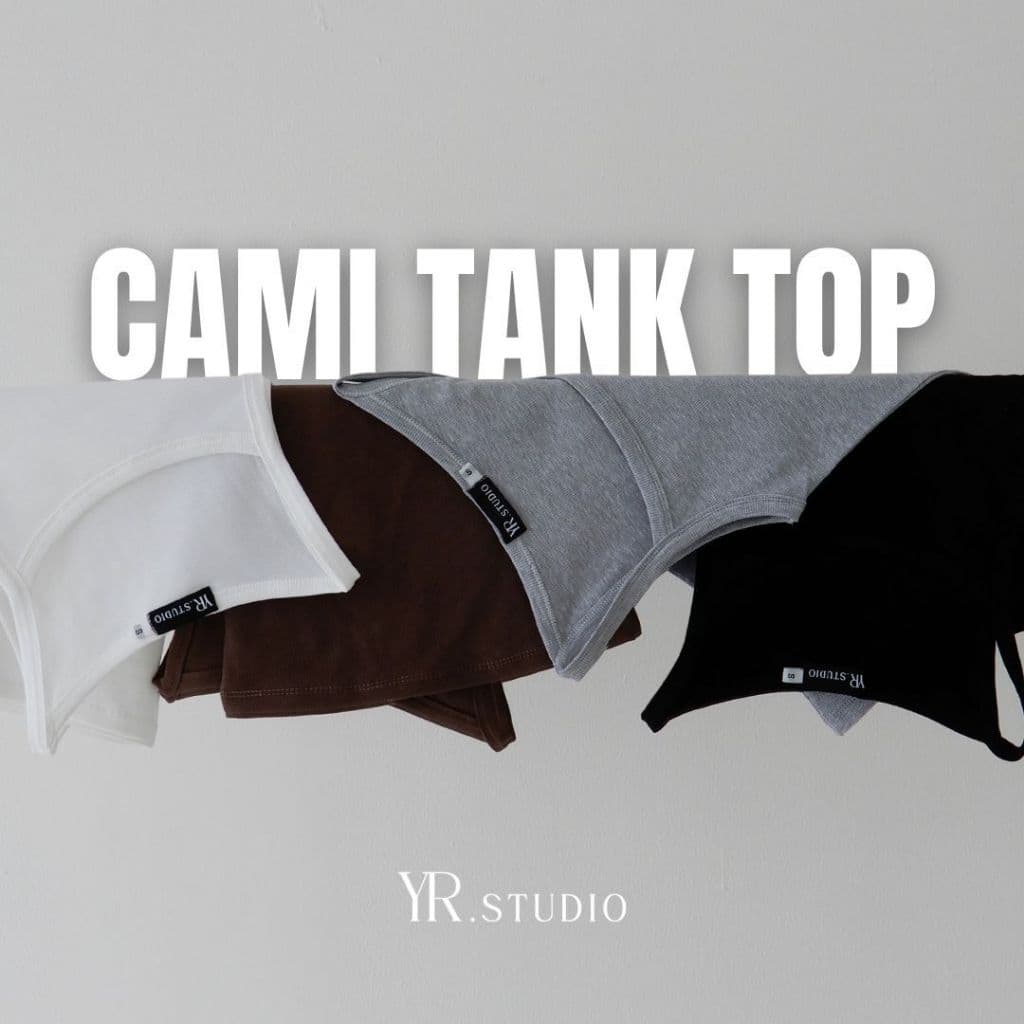 CAMI TANK TOP เสื้อกล้ามสายเดี่ยวผ้าเรียบ เท่ มินิมอล ใส่ง่ายได้ทุกวัน และมีหลายสีหลายไซค์ รูปที่ 2