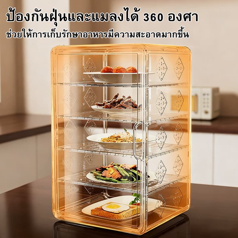 ฝาปิดอาหารแบบถอดได้ ฝาปิดอาหารเหลือ ฝาปิดอาหาร ชั้นเก็บของหลายชั้นสำหรับมื้ออาหาร รูปที่ 3