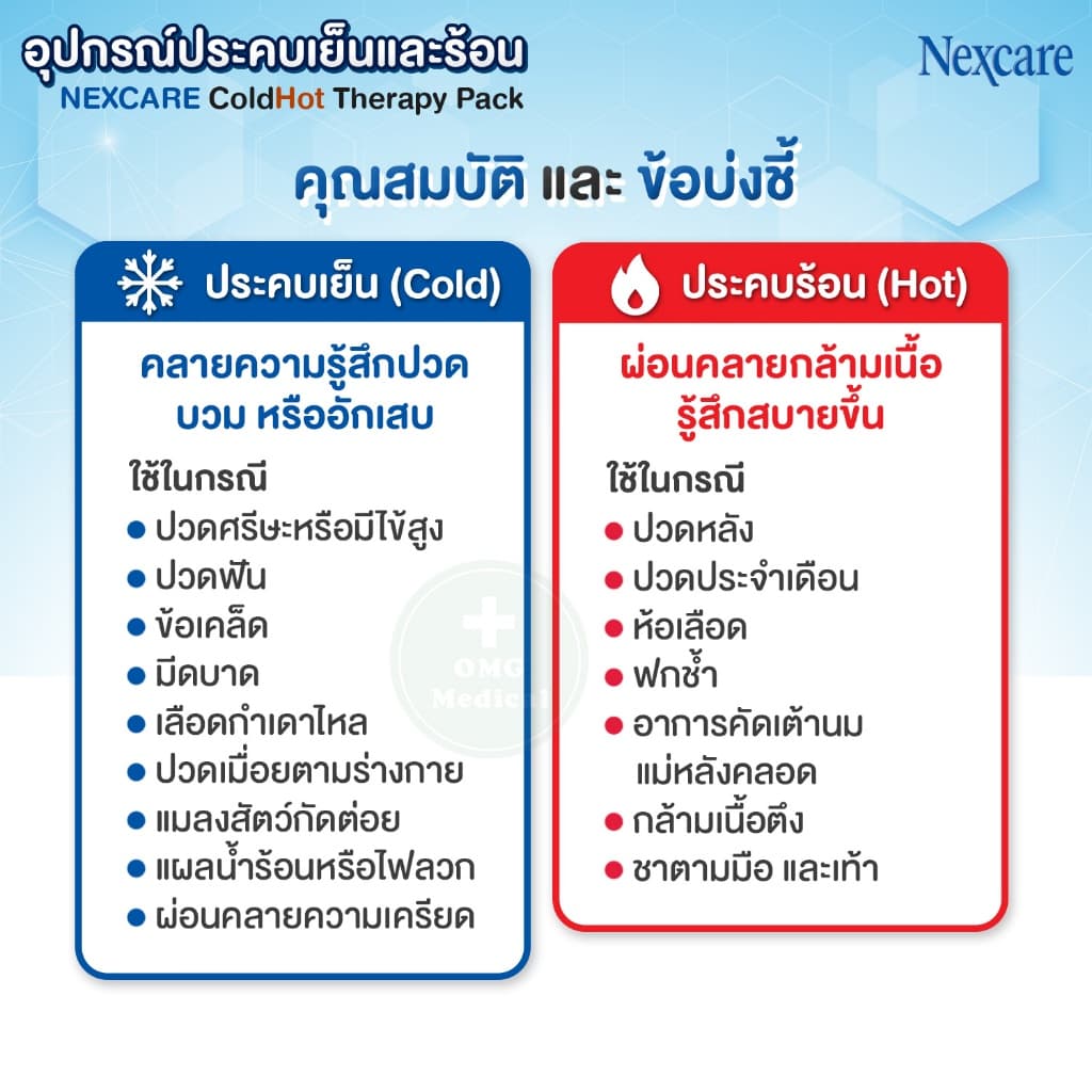 3M Nexcare Cold Hot Therapy Pack เจลประคบเย็นและร้อน พร้อมถุงผ้า Size S, M, L อุปกรณ์ประคบ เจลเย็น ผ่อนคลายกล้ามเนื้อ รูปที่ 3