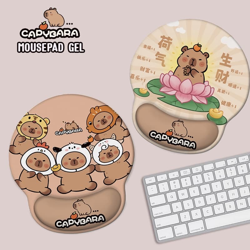 MOUSEPAD GEL รองข้อมือ พิมพ์ลายCAPYBARA รูปที่ 4