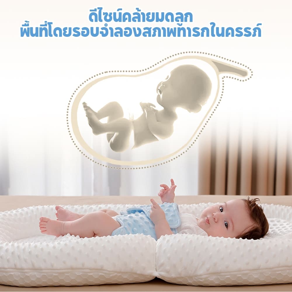 Tinylion ที่นอนรังนก SlopeNest 4in1 หายใจผ่านได้ พร้อมโมบาย มุ้ง และหมอนกันกรดไหลย้อน พกพาได้ ซักได้ รูปที่ 5