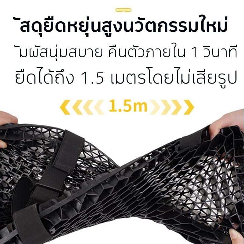 เบาะมอเตอร์ไซค์ ตาข่ายหุ้มเบาะมอเตอร์ไซค์ วัสดุเจล ผลิตในประเทศญี่ปุ่น ใช้กับสกู๊ตเตอร์/มอเตอร์ไฟฟ้า เบาะเจลรังผึ้ง รูปที่ 4