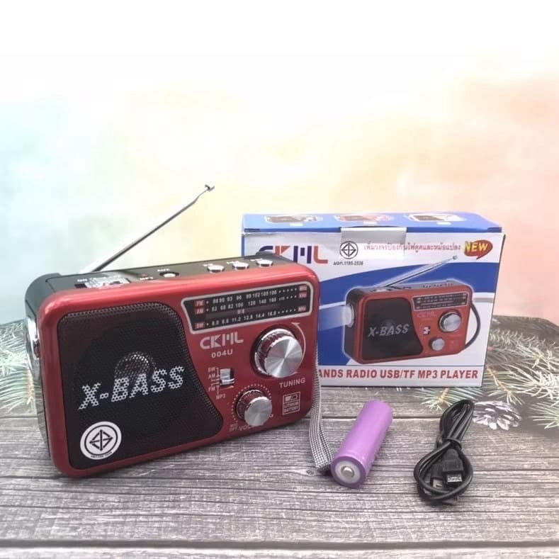 CKLวิทยุรุ่น004U รองรับUSB/Micro USB/FM-AM ขนาดพกพาสะดวก ชารจ์เก็บไฟในตัวได้ ใช้งานง่าย รูปที่ 2