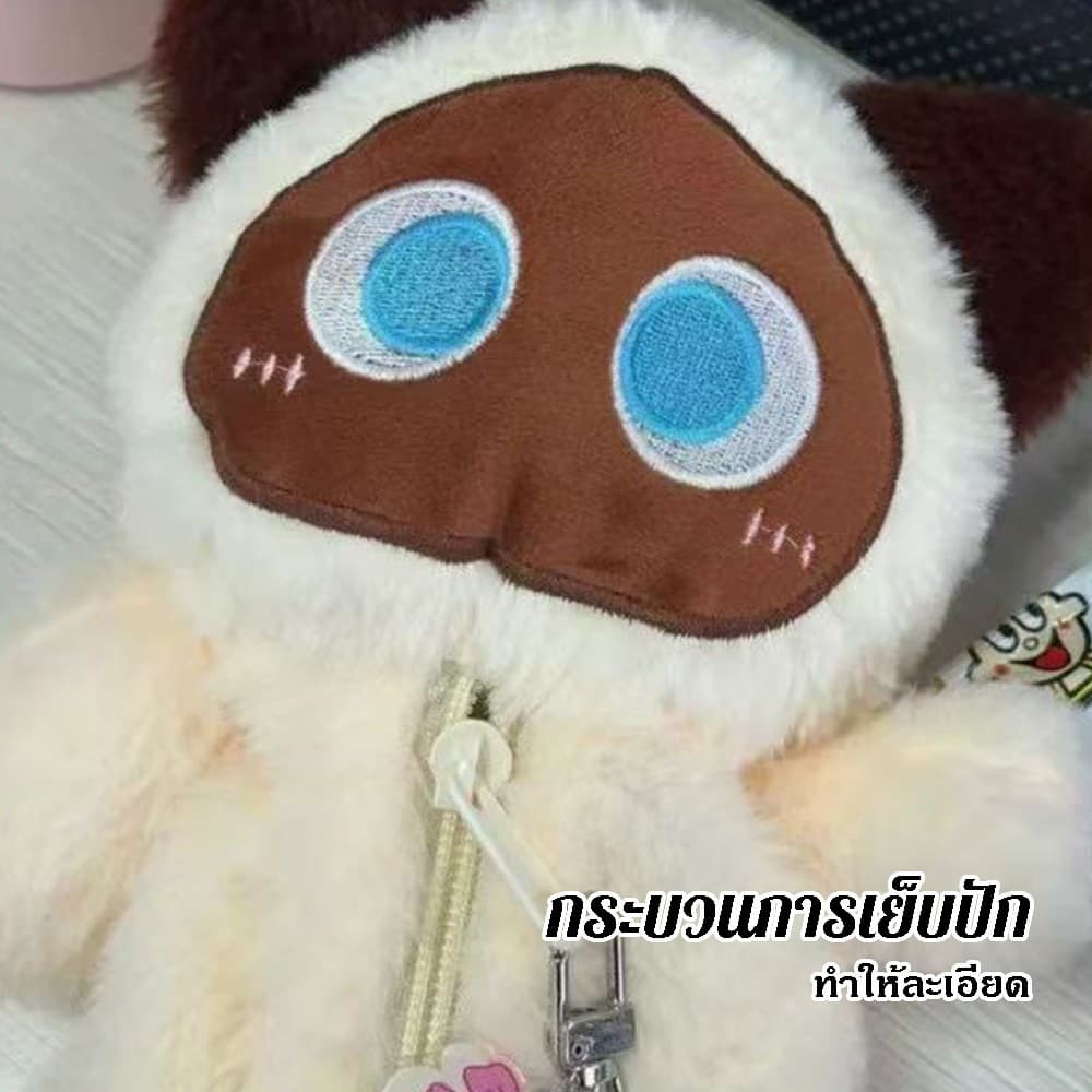 การ์ตูนตุ๊กตาบิ๊กตาแมวกรณีดินสอซุปเปอร์นุ่มสนุกตุ๊กตาความจุขนาดใหญ่กล่องดินสออเนกประสงค์ถุงเก็บเครื่องเขียน bag รูปที่ 7