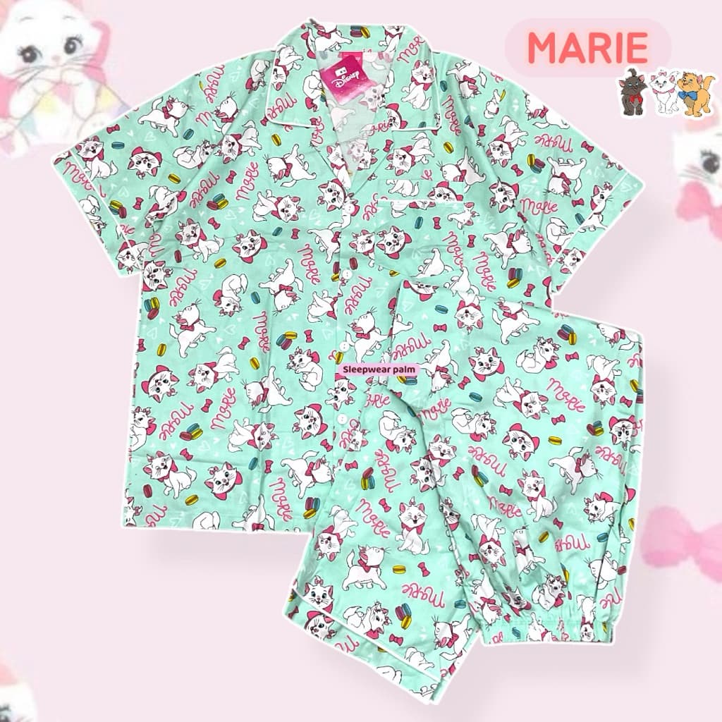 ชุดนอน Disney Marie |ผ้าคอตตอลเชิ้ต ลิขสิทธิ์แท้ รูปที่ 4