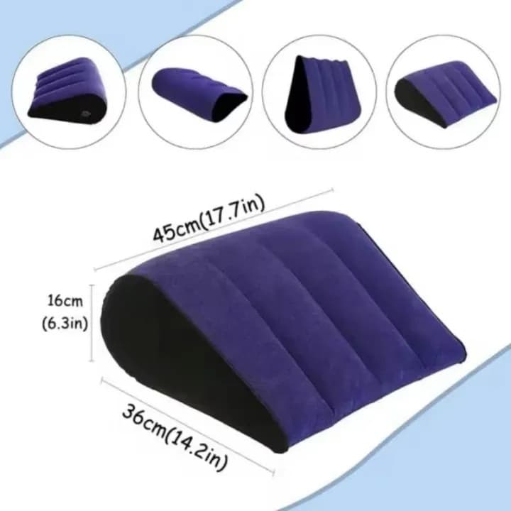 Free ปั๊มลมด้วยตนเองหมอนข้าง แบบเป่าลม นิ่ม สบาย Body pillow หมอนข้างใยแบบแน่นไม่ยุบง่าย แฟชั่นสบาย ๆ พนักพิงครอบครัว รูปที่ 2