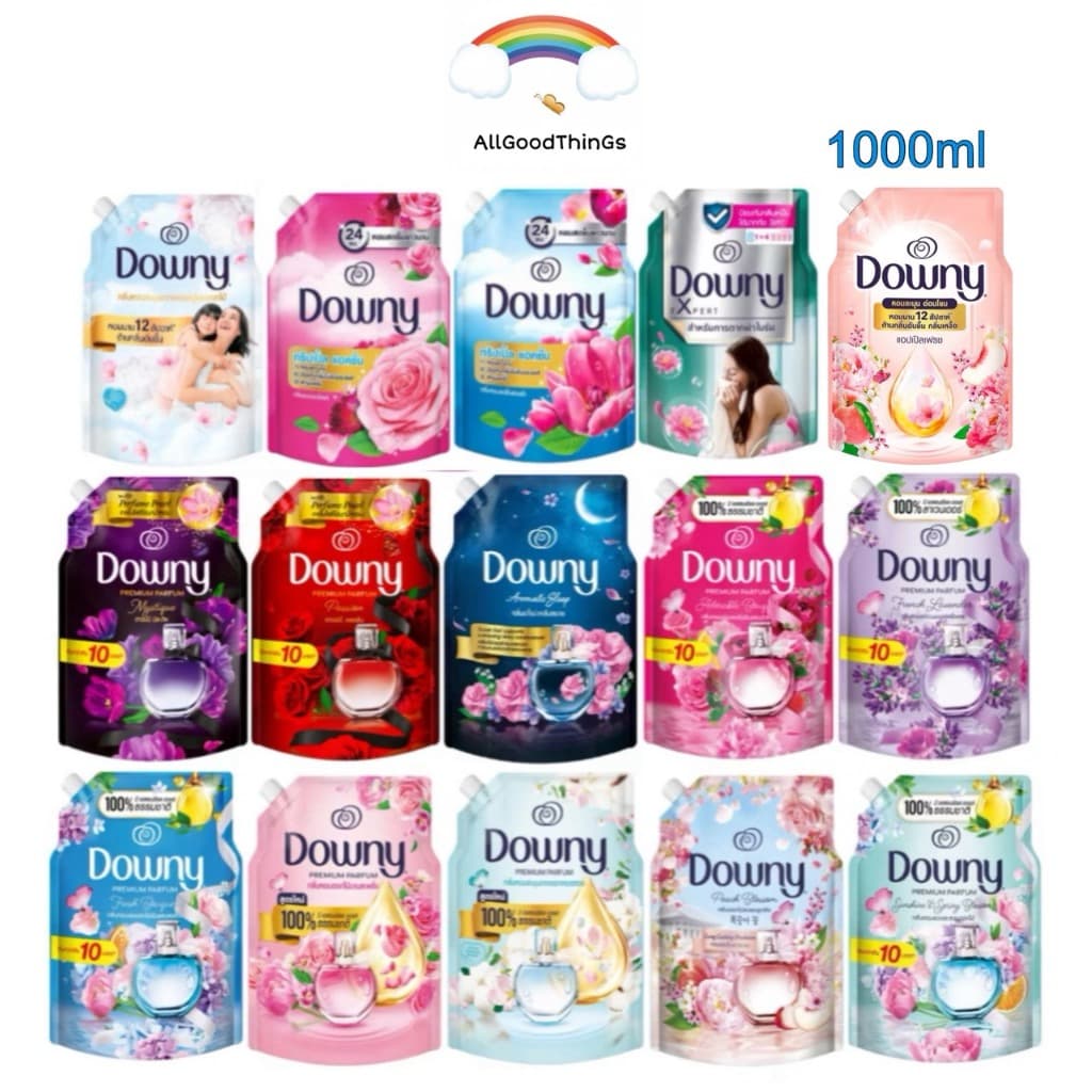 Downy ดาวน์นี่ น้ำยาปรับผ้านุ่มสูตรเข้มข้น ถุงเติม ขนาด 1000ml รูปที่ 1