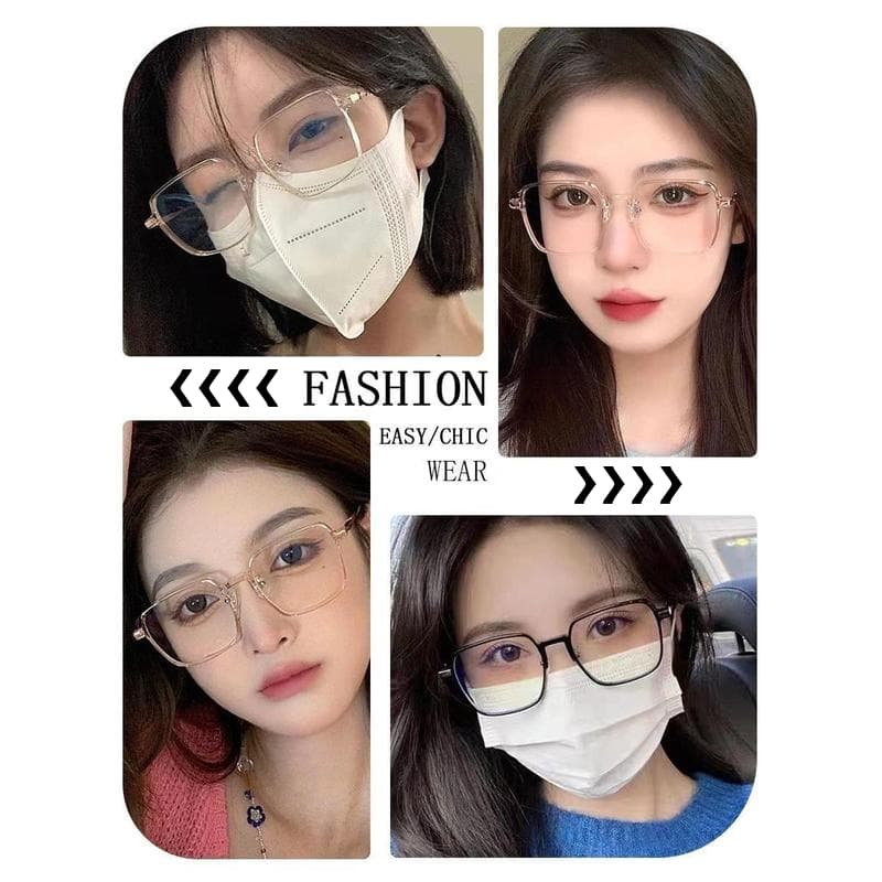 แว่นสายตาสั้นเลนส์ออโตเมติก ออกแดดเปลี่ยนสี UV400 แว่นกรองแสง ผญ สายสั้น เลนส์ออโต้ + กรองแสงสีฟ้า พร้อมแผ่นรองจมูก รูปที่ 7