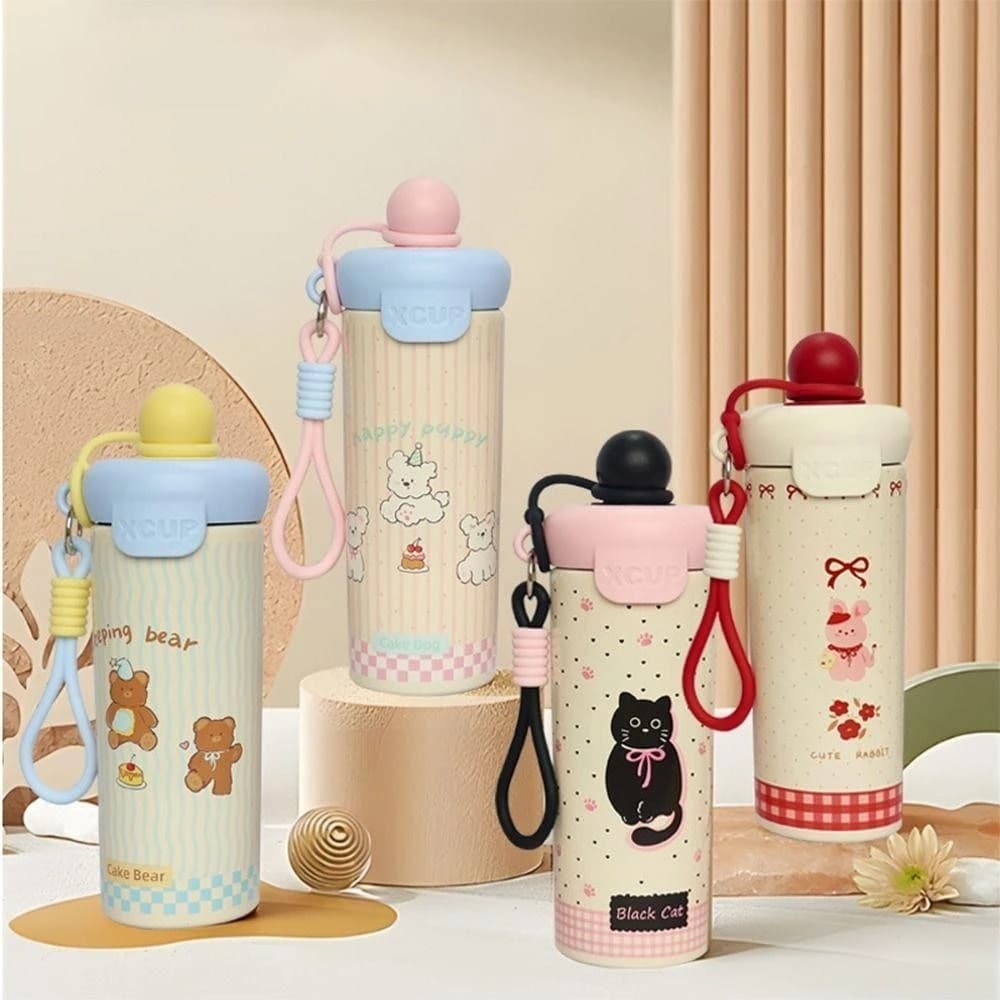 แก้วน้ำเก็บความเย็น ฟางถ้วยเก็บความร้อน 316 สแตนเลส 600ml/20oz แก้วมีฝาปิด พกพาสะดวก ลายน่ารัก ขวดน้ํา รูปที่ 6